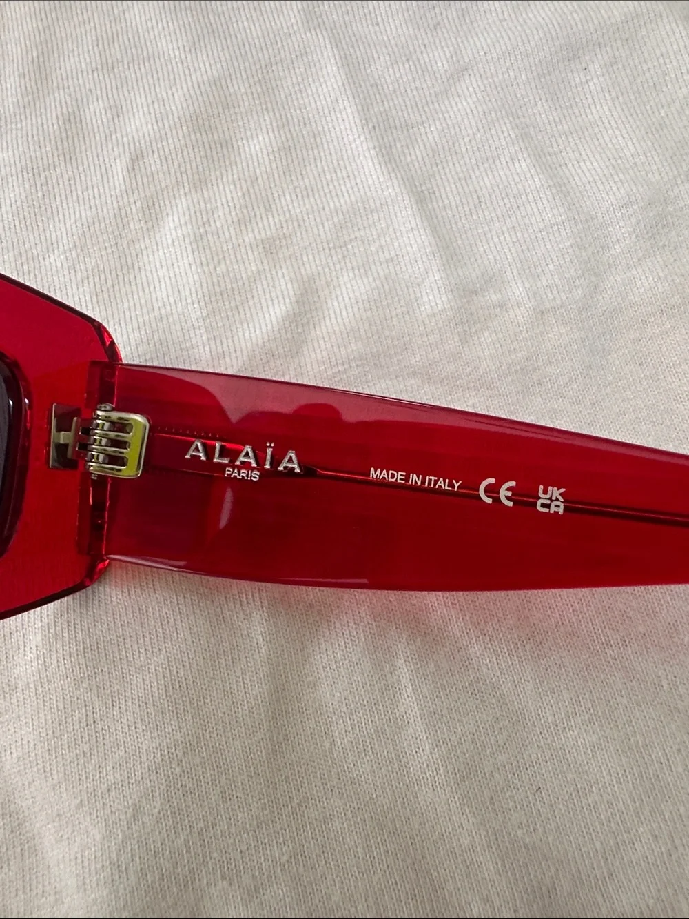 Alaïa Red Rectangular Women's Sunglasses new in box